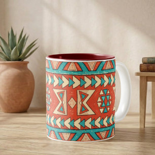 Tasse 2 Couleurs Île Boho Tribale 
