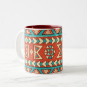 Tasse 2 Couleurs Île Boho Tribale (Devant gauche)