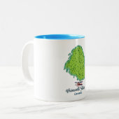 Tasse 2 Couleurs Île Cornwallis, Canada Plan de voyage (Devant gauche)