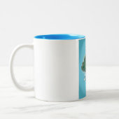 Tasse 2 Couleurs Île d'Anafi Grèce affiche de voyage. (Gauche)