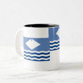 Tasse 2 Couleurs Île de drapeau de Wight (Devant gauche)