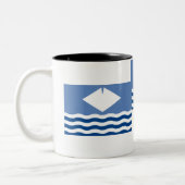 Tasse 2 Couleurs Île de drapeau de Wight (Gauche)