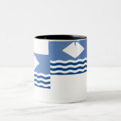 Tasse 2 Couleurs Île de drapeau de Wight (Centre)