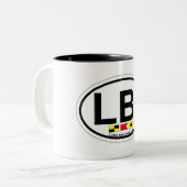 Tasse 2 Couleurs Île de Long Beach (Devant gauche)