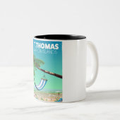 Tasse 2 Couleurs Îles Vierges américaines St Thomas. (Devant droit)