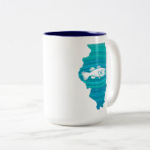 Tasse 2 Couleurs Illinois Wave Fishing (Devant droit)