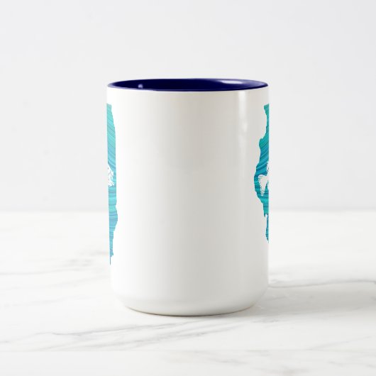 Tasse 2 Couleurs Illinois Wave Fishing (Centre)
