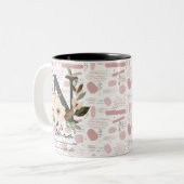 Tasse 2 Couleurs Illuminer Boho Chic avec Nora Floral Initial (Devant gauche)