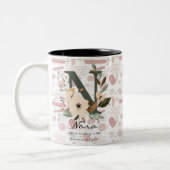 Tasse 2 Couleurs Illuminer Boho Chic avec Nora Floral Initial (Gauche)