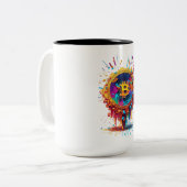 Tasse 2 Couleurs Illustration Bitcoin (Devant gauche)