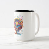 Tasse 2 Couleurs Illustration Bitcoin (Devant droit)