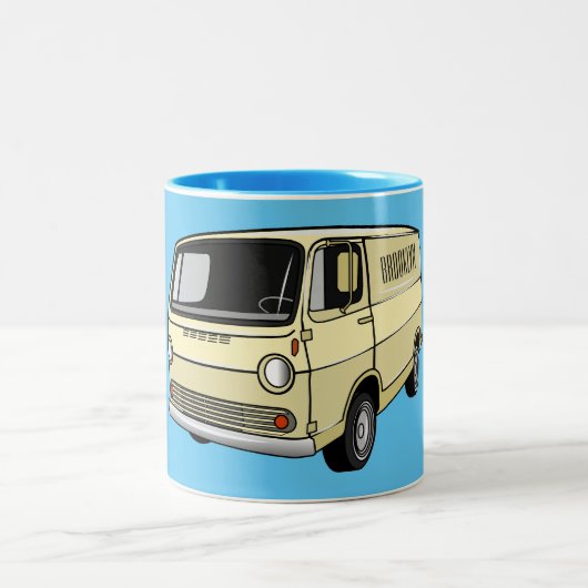 Tasse 2 Couleurs Illustration classique de van (Centre)