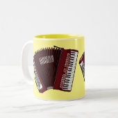 Tasse 2 Couleurs Illustration d'accordion (Devant gauche)