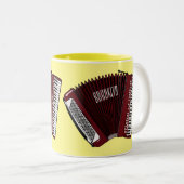 Tasse 2 Couleurs Illustration d'accordion (Devant droit)