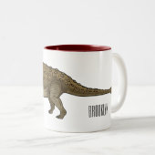 Tasse 2 Couleurs Illustration d'Ankylosaurus (Devant droit)