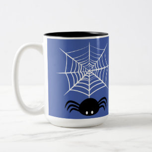 Tasse 2 Couleurs Illustration d'araignée d'Halloween effrayante