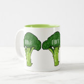Tasse 2 Couleurs Illustration de Broccoli (Devant gauche)