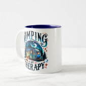 Tasse 2 Couleurs Illustration de camping (Devant gauche)