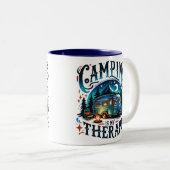 Tasse 2 Couleurs Illustration de camping (Devant droit)