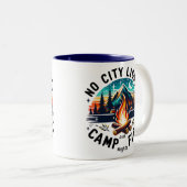 Tasse 2 Couleurs Illustration de camping (Devant droit)