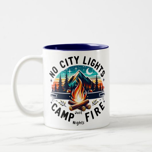 Tasse 2 Couleurs Illustration de camping (Gauche)