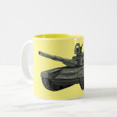 Tasse 2 Couleurs Illustration de caricature de réservoir (Devant gauche)