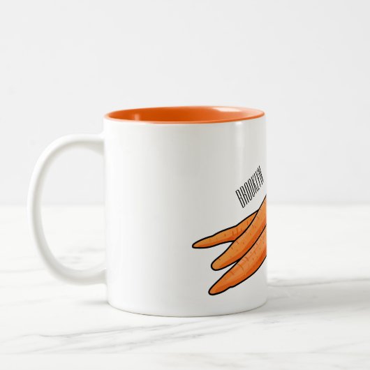 Tasse 2 Couleurs Illustration de carotte (Gauche)