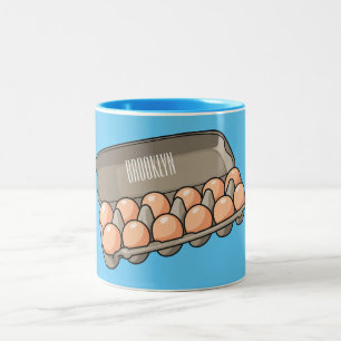 Tasse 2 Couleurs Illustration de carton d'oeufs