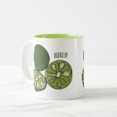 Tasse 2 Couleurs Illustration de chaux Kaffir (Devant gauche)