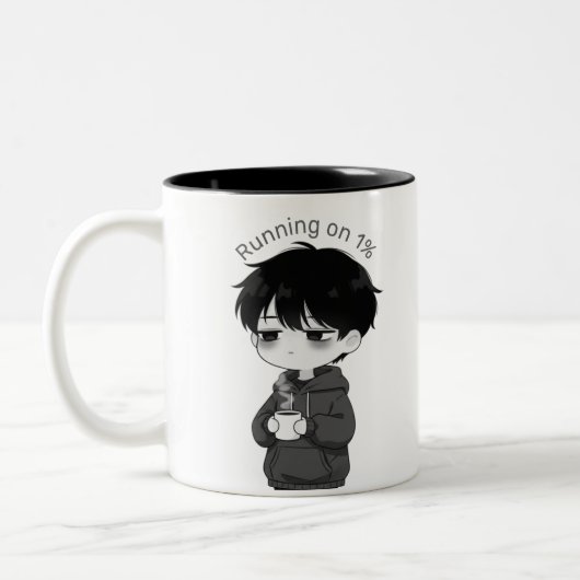 Tasse 2 Couleurs Illustration de chibi café identifiable à 1 pour c (Gauche)