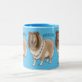 Tasse 2 Couleurs Illustration de chien Rough collie (Centre)