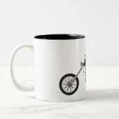 Tasse 2 Couleurs Illustration de Chopper Motorcycle 1950 (Gauche)
