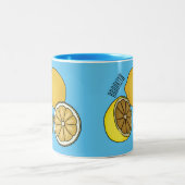 Tasse 2 Couleurs Illustration de citron (Centre)