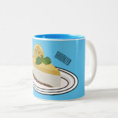Tasse 2 Couleurs Illustration de citron cheesecake (Devant droit)