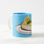 Tasse 2 Couleurs Illustration de citron cheesecake (Devant gauche)