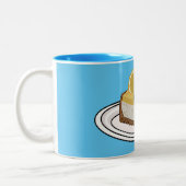 Tasse 2 Couleurs Illustration de citron cheesecake (Gauche)