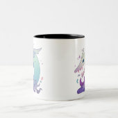 Tasse 2 Couleurs Illustration de créature marine pastel (Centre)