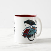 Tasse 2 Couleurs Illustration de cyclo-pousse (Devant droit)