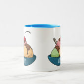 Tasse 2 Couleurs Illustration de dessin animé de glace  (Centre)