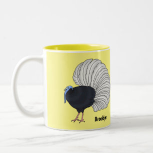 Tasse 2 Couleurs illustration de dessin animé de l'oiseau faisan de