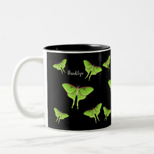 Tasse 2 Couleurs illustration de dessin animé de papillon luna