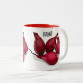 Tasse 2 Couleurs Illustration de dessin animé Shallot (Devant droit)