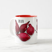 Tasse 2 Couleurs Illustration de dessin animé Shallot (Devant gauche)