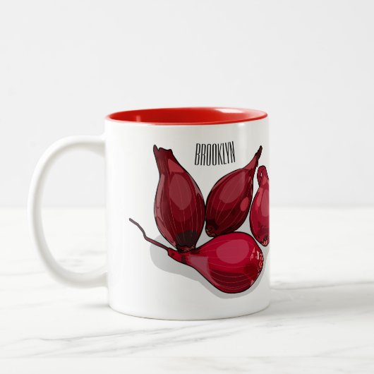 Tasse 2 Couleurs Illustration de dessin animé Shallot (Gauche)