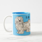 Tasse 2 Couleurs Illustration de dessin de chien de Havan (Gauche)