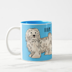 Tasse 2 Couleurs Illustration de dessin de chien de Havan
