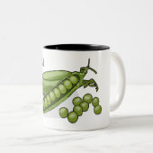 Tasse 2 Couleurs Illustration de dessin de pois (Devant droit)
