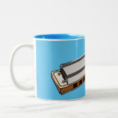 Tasse 2 Couleurs Illustration de dessin d'Harmonica (Gauche)