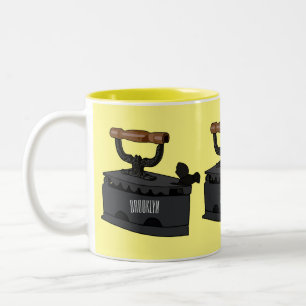 Tasse 2 Couleurs Illustration de dessin en fer de Charbon