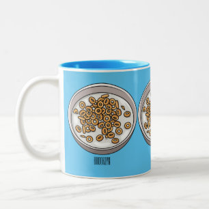 Tasse 2 Couleurs Illustration de dessin sur les céréales